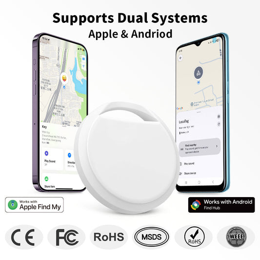 4 x Dual System Air Tag Tracker Works with Apple Find My & Android Find Hub- UK