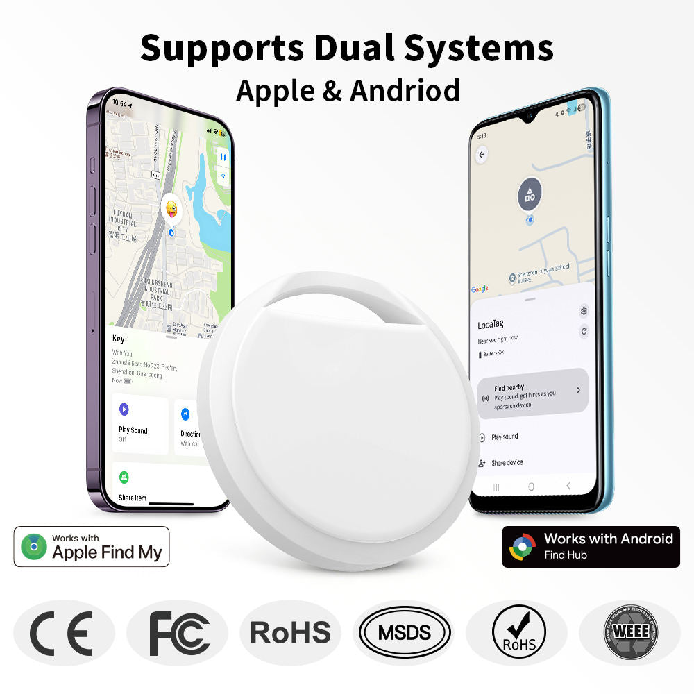 4  x Dual System Air Tag Tracker Works with Apple Find My & Android Find Hub- UK