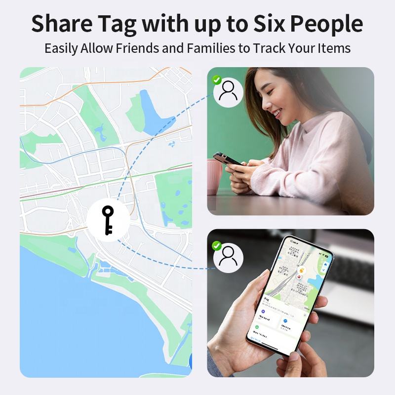 Air Tracker Tag for Apple - Works with Find My APP + Keyring with Silicone Case