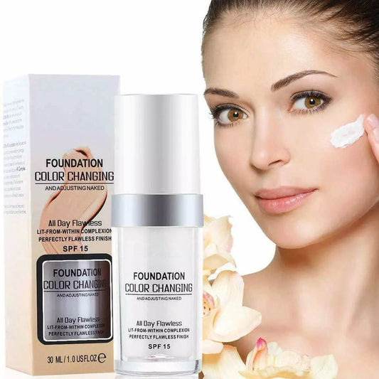 2 x TLM Daily Flawless Long-Lasting Liquid Colour Changing Face Foundation 30ml